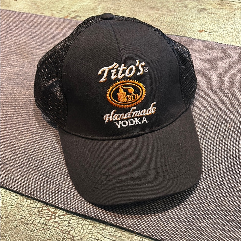 Tito's Handmade Vodka Austin Texas logo Mesh Snapback Trucker Hat cap